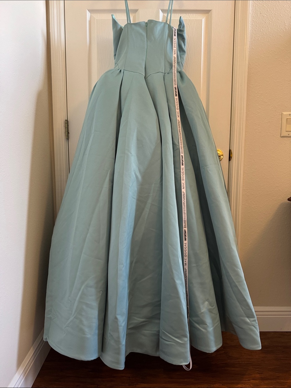 Mac Duggal 21259 Blue Strapless Satin Corset Ball Gown Size 4 NWOT - Picture 9 of 11